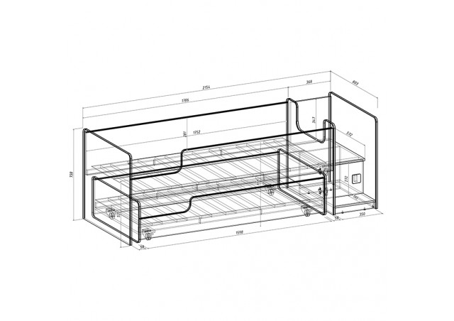 Детская выкатная кровать Легенда К302.41 в Ступино